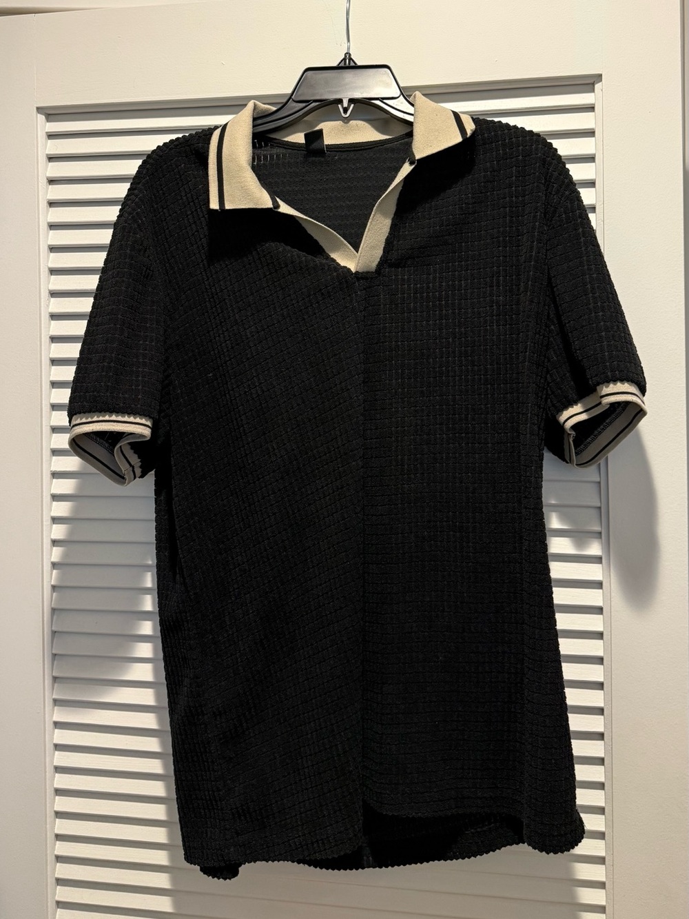 SHEIN Manfinity black and beige polo
